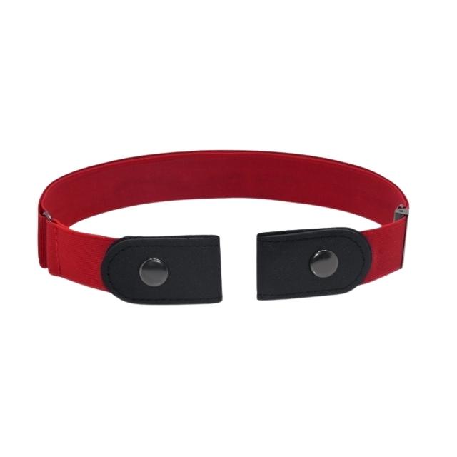 Ceinture Sans Boucle Élastique Rouge