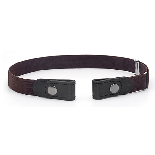 Ceinture sans boucle et élastique marron