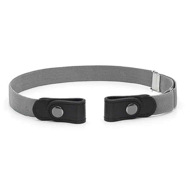 Ceinture sans boucle et élastique grise
