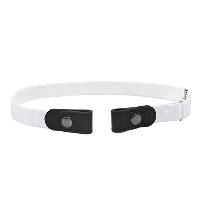 Ceinture sans boucle et élastique blanche