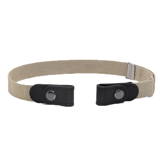 Ceinture sans boucle et élastique beige