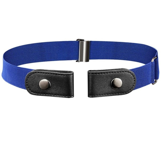 Ceinture sans boucle et élastique bleue électrique