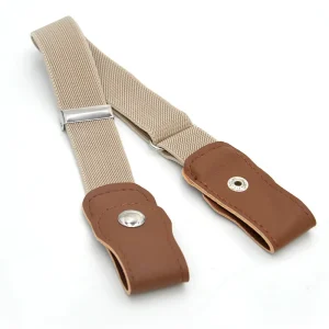 Ceinture sans boucle beige pour enfant
