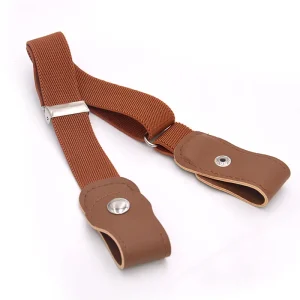 Ceinture sans boucle marron pour enfant