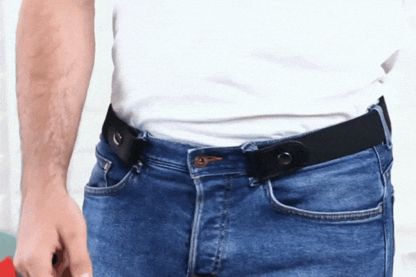 ceinture sans boucle avec jeans